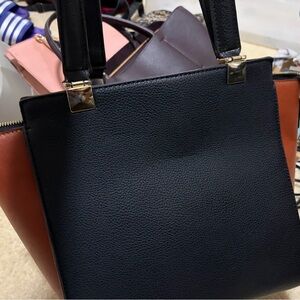 Black Leather Tote Bag